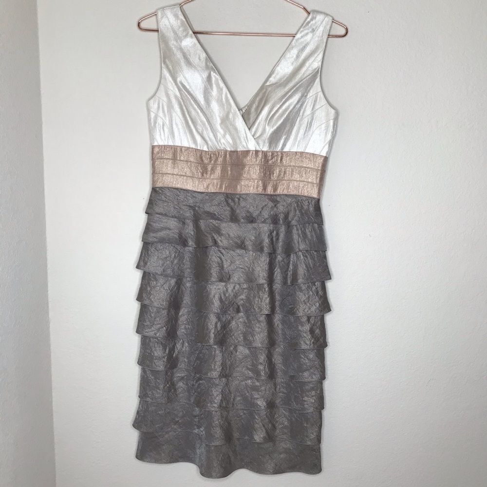Adrianna papell occasions ruffle tiered dress‎